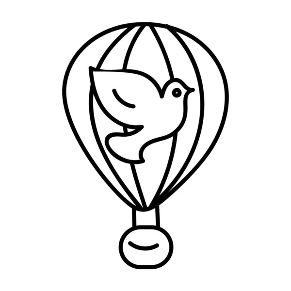 Handgezeichnetes Heißluftballon Vektor Design — Stockvektor