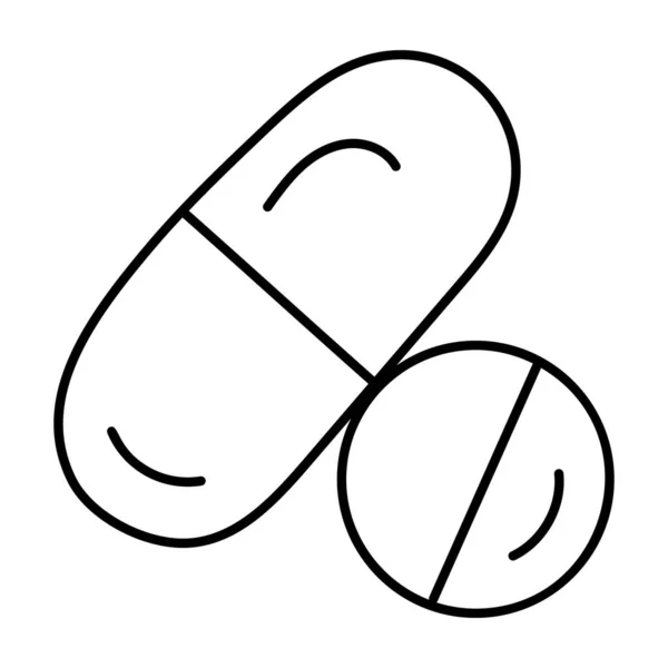 Vettore Pillole Mediche Disegnate Mano — Vettoriale Stock