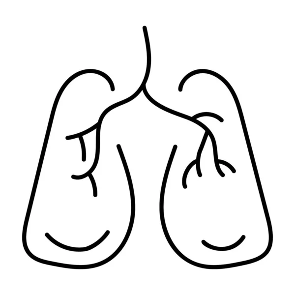 Human Lungs Drawing Vector Design — Stock Vector