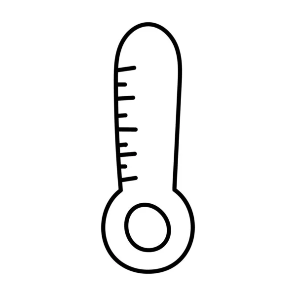Hand Getrokken Medische Thermometer Vector Ontwerp — Stockvector
