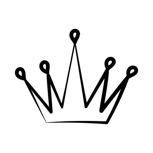 Princess Crown Vector Drawing Design — Stock Vector