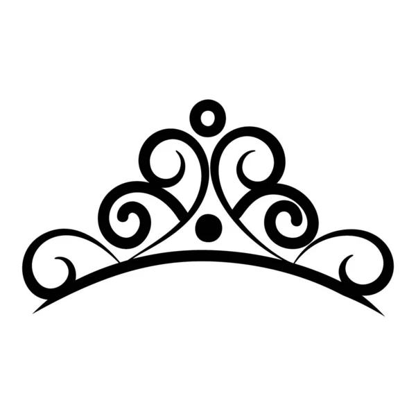 Princess Crown Vektorritning Design — Stock vektor