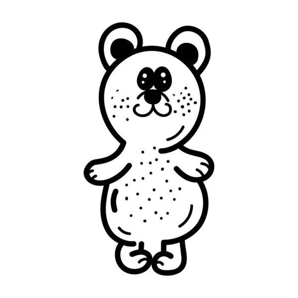 Bear Cartoon Design Hand Drawn Vector — Stock Vector