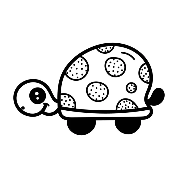 Cartoon Turtle Állat Ikon Vektor Design — Stock Vector