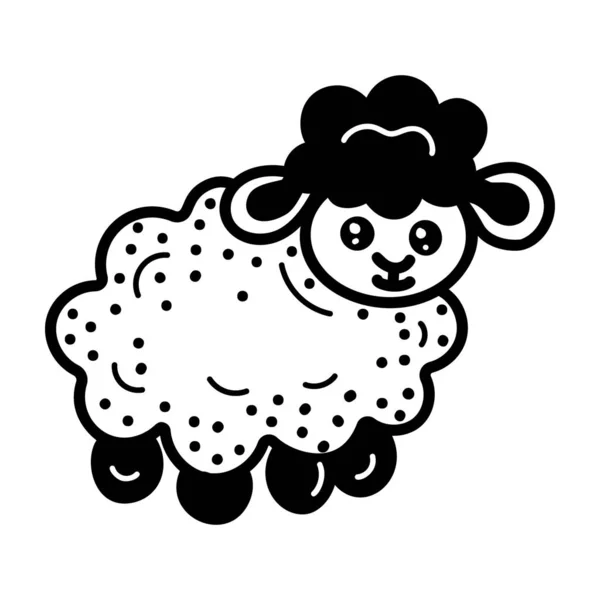 Icône Dessinée Main Des Moutons — Image vectorielle