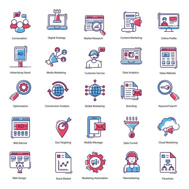 Reklam simgeleri paketi en iyi ve sosyal pazarlama ve ilgili projeler için layık. Simgeler ilişkili alanlar için kapılabilir