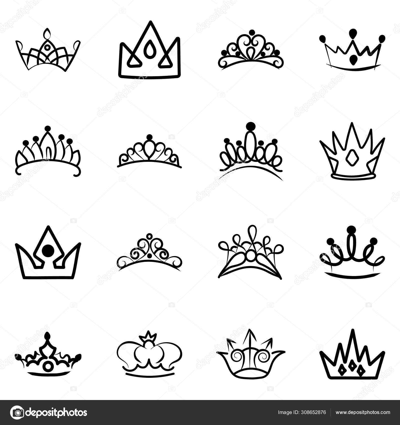 Queen crown tattoo Vector Art Stock Images | Depositphotos