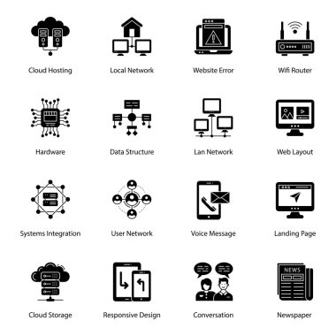 Atamalarınızı kolayca edinilebilir ve kavramsal olarak temel almak için sunucu ağı ve dolu vektörler tasarladık. Yakala ve indir!