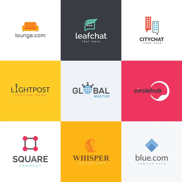Sanal Gerçeklik Logoları Bir Paket Online Ticaret Herhangi Bir Tasarım — Stok Vektör
