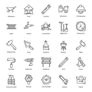 İşçi Bayramı Olay Vektörleri Satır Biçiminde