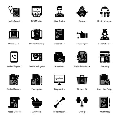 Tıbbi Kabartma Simgeleri Paketi