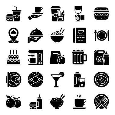 Gıda Kabartma Simgeleri Paketi 