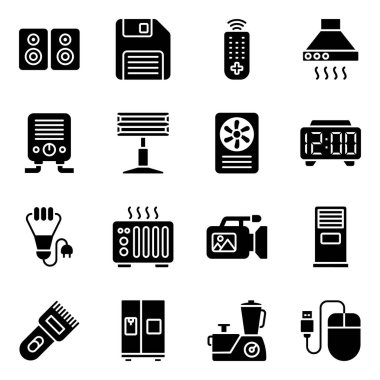 Teknolojik Aygıtlar Katı Vektörler Paketi 