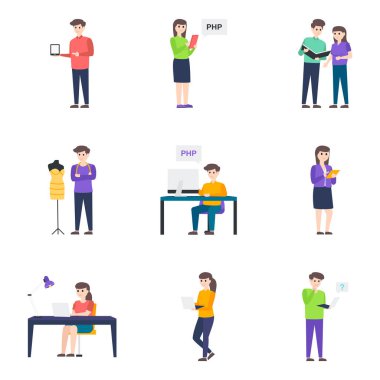 Programcı Düz Karakteri Paketi