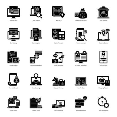 E- posta Pazarlama Solid Simgeleri Paketi