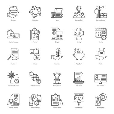 Çevrimiçi İş Hattı Simgeleri Paketi