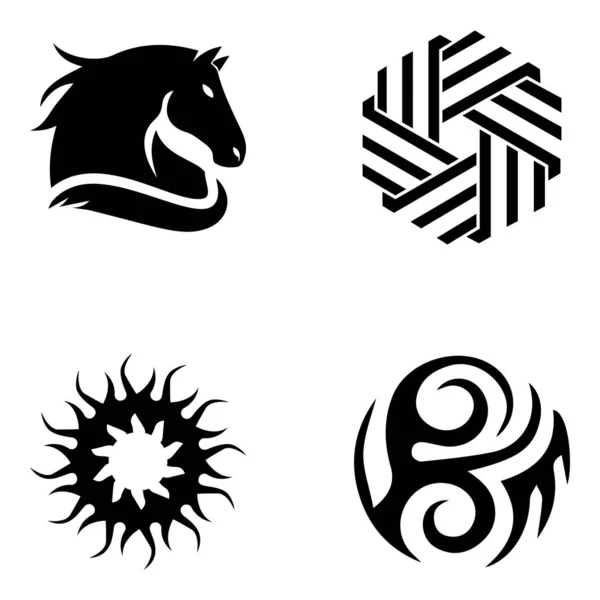 Balení Kmenových Symbolů Naplněných Vektory — Stockový vektor