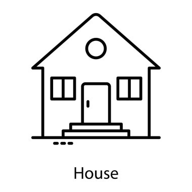 Gayrimenkul ve ev tasarımı için modaya uygun bir ev ikonu 