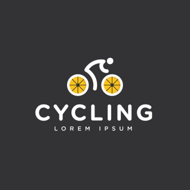 Baskı, logo ve posterler için bisiklet tasarımı ögeleri. 