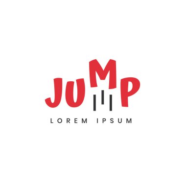Jump logotype design elements for prints, logos, posters.  clipart