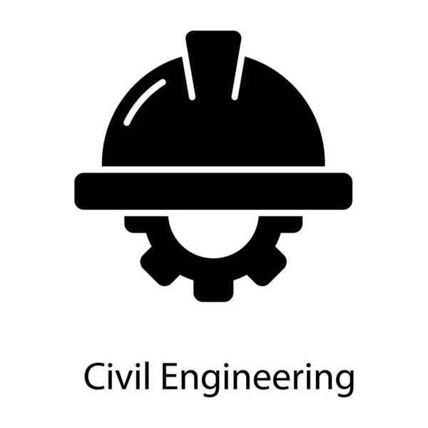 Civil Engineering Icon Solid Style Construction App Development — ストックベクタ