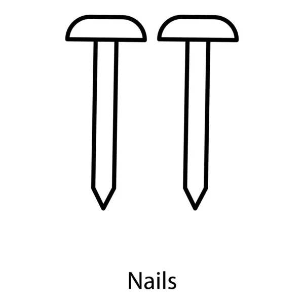Two Nails Together Depicting Concept Shoe Home Repair Tool — ストックベクタ