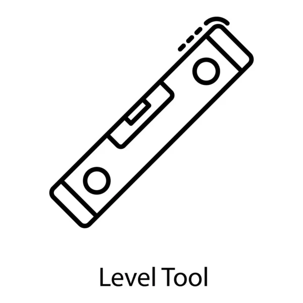 Leveler Eszköz Vonal Szerkeszthető Ikon Elszigetelt Fehér Háttér — Stock Vector