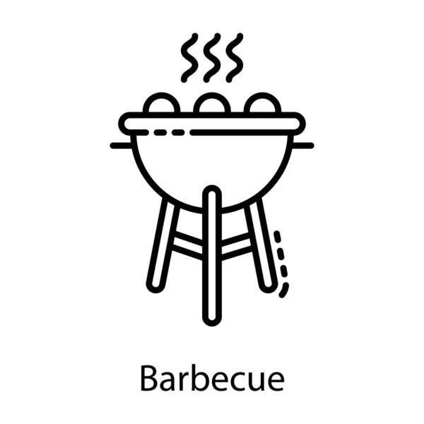 Concepto Cocina Aire Libre Parrilla Barbacoa Icono Para Los Amantes — Vector de stock