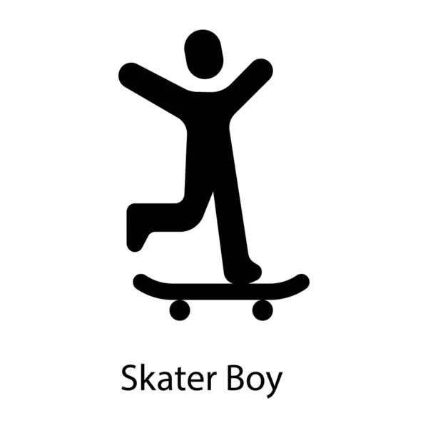 Skateboarder Vector Design Skating Figure Vector — Stock Vector
