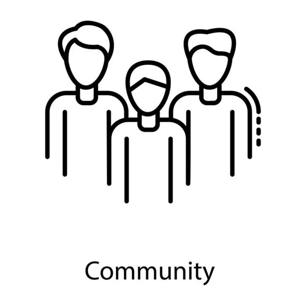 Groupe People Icône Design Vecteur Communautaire — Image vectorielle