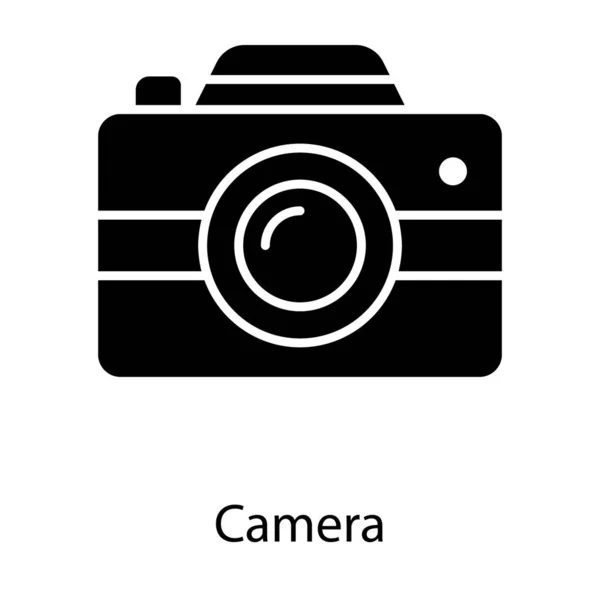 Vektor Fotografické Kamery Designu Ikon Glyfu — Stockový vektor