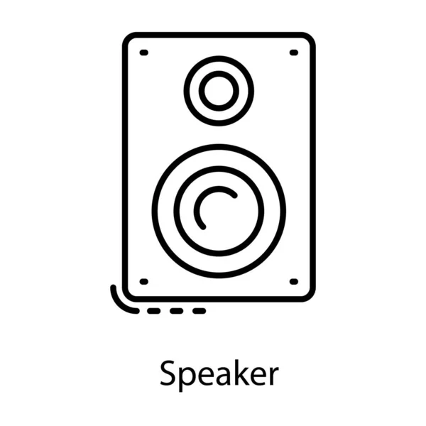 ラインデザインの電子ボリュームスピーカー — ストックベクタ