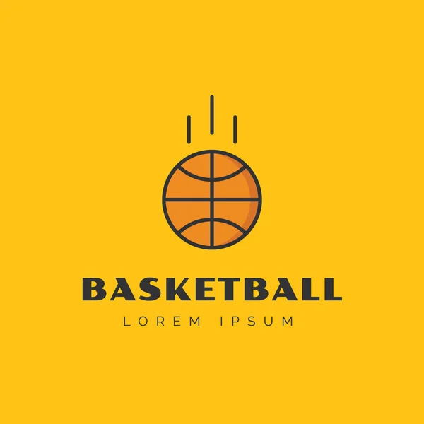 Basketbol Logosu Düz Vektörünün Modası — Stok Vektör