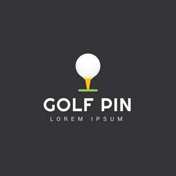 Logo Golf Tee Elementi Design Stampe Loghi Poster — Vettoriale Stock