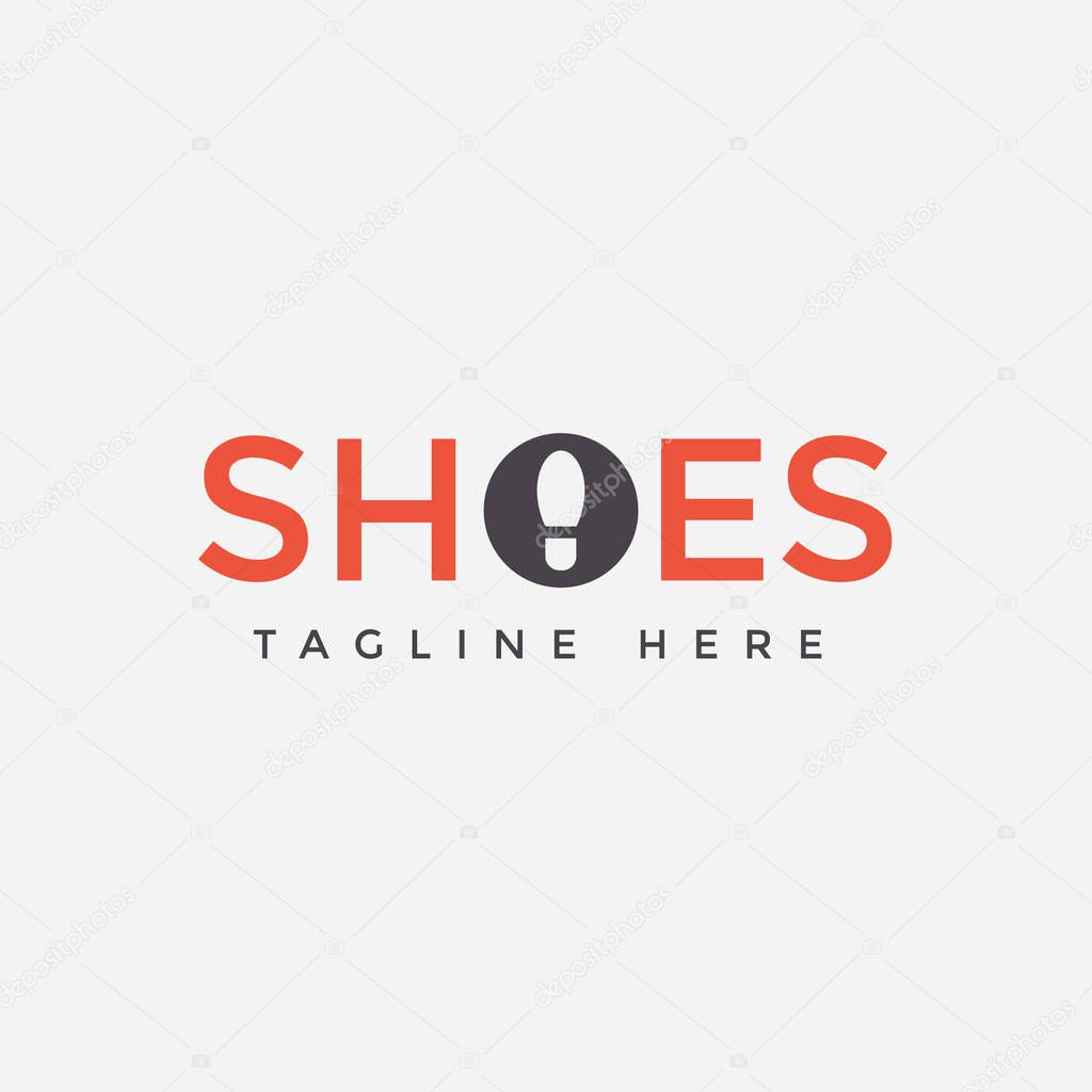 Vector design of shoe logo in flat design.
