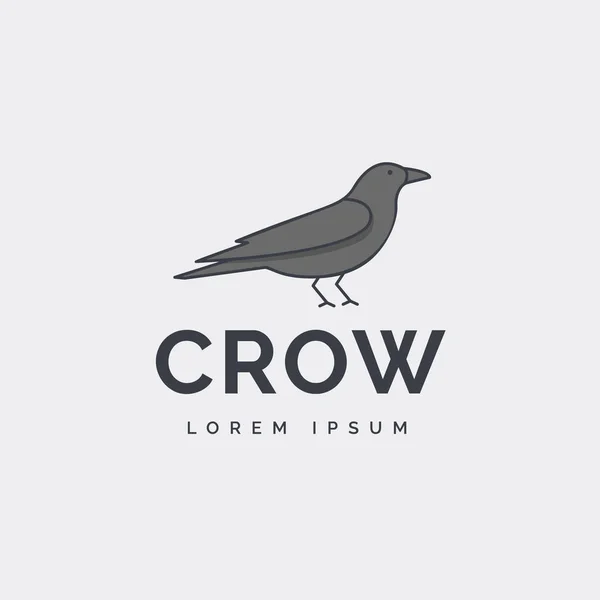 Crow Logo Template. Raven Vector Design Stock Vector - Illustration of  bird, logo: 107845189