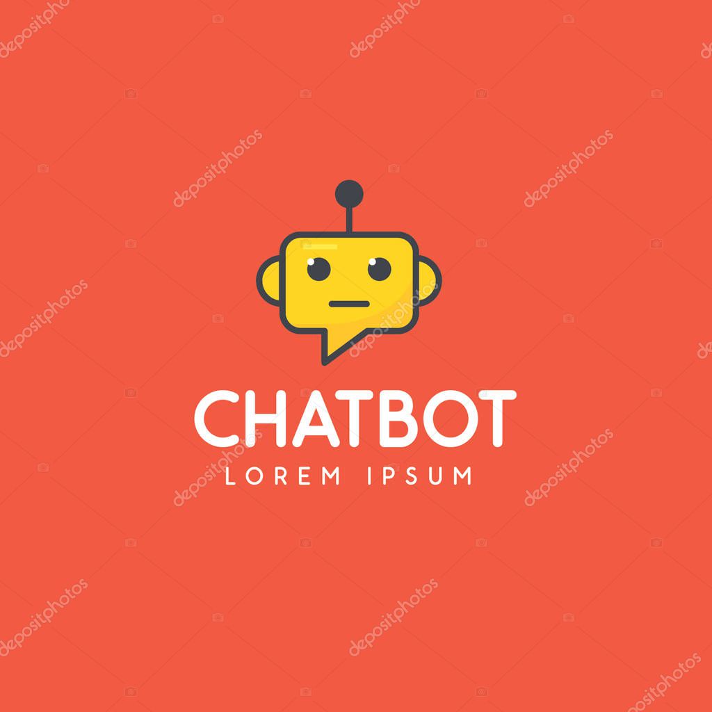 Logo vector design of chatbot
