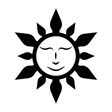 Dolu vektör tasarımında geometrik radyal dövme simgesi