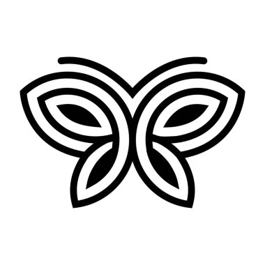 Kelt düğümü biçimi, geometrik kelebek simgesi dolu tasarım