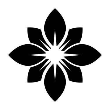 Beyaz arkaplanda çiçek dövme simgesi izole 