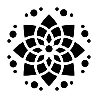 Beyaz arkaplanda çiçek dövme simgesi izole 