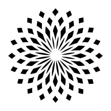 Geometri şekil tasarımı, katı vektör içinde çiçek dövmesi simgesi 