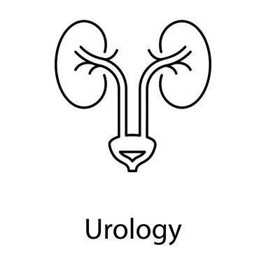 Böbrekler, insan organı ikon çizgisi tasarımı.