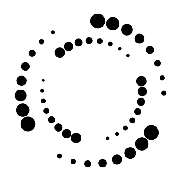 Заполненная Икона Хрономатической Пунктирной Мандалы Векторного Дизайна — стоковый вектор