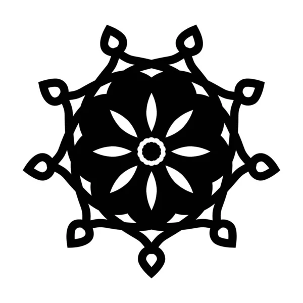Kreisförmige Geometriedesigns Chromatisches Mandala Symbol Glyphen Vektor — Stockvektor