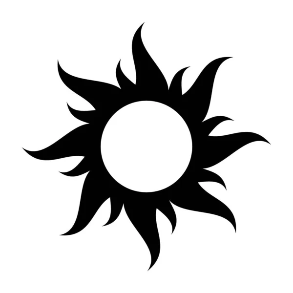 Icono Sólido Patrón Geométrico Diseño Vectores Solares Tribales — Vector de stock