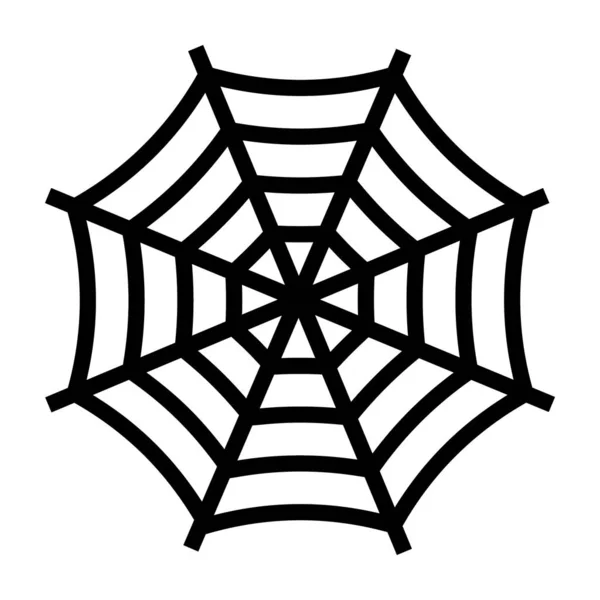 Tattoo Design Spider Web Icon Solid Vector — Stock Vector