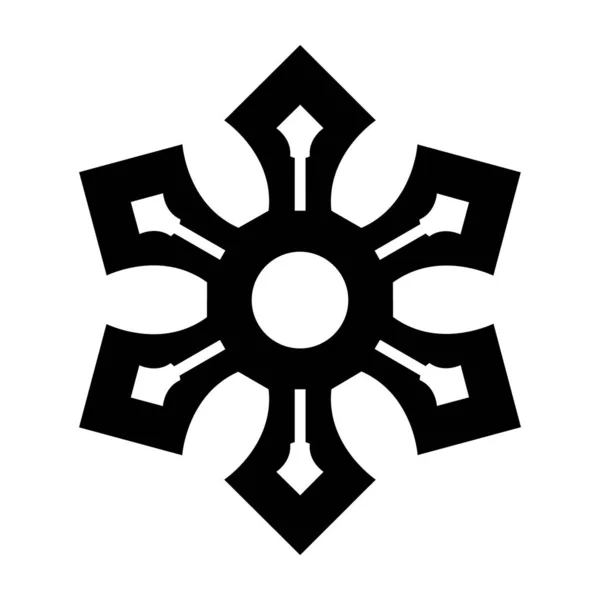 Gefülltes Symbol Des Blumenmustervektordesigns — Stockvektor