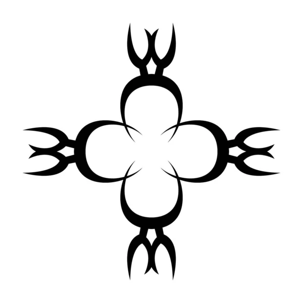 Inheems Raciaal Ontwerp Tribal Tattoo Icoon Gevulde Vector — Stockvector