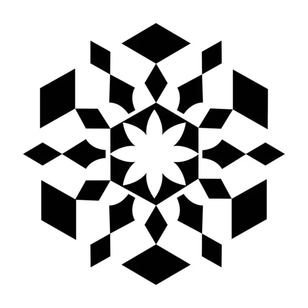 Geometrie Formgestaltung Kreisförmiges Muster Symbol Festem Vektor — Stockvektor